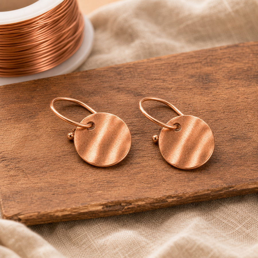 Pendientes de Cobre Halo