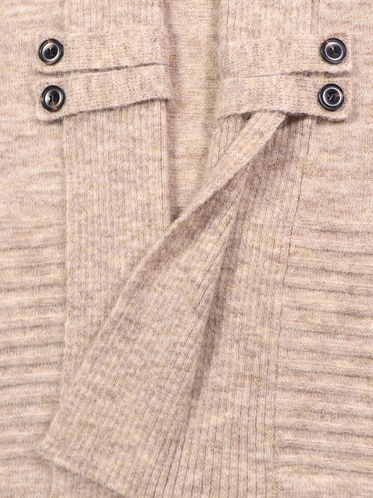 Valentina | Chaqueta de Punto Canalé con Botones Laterales