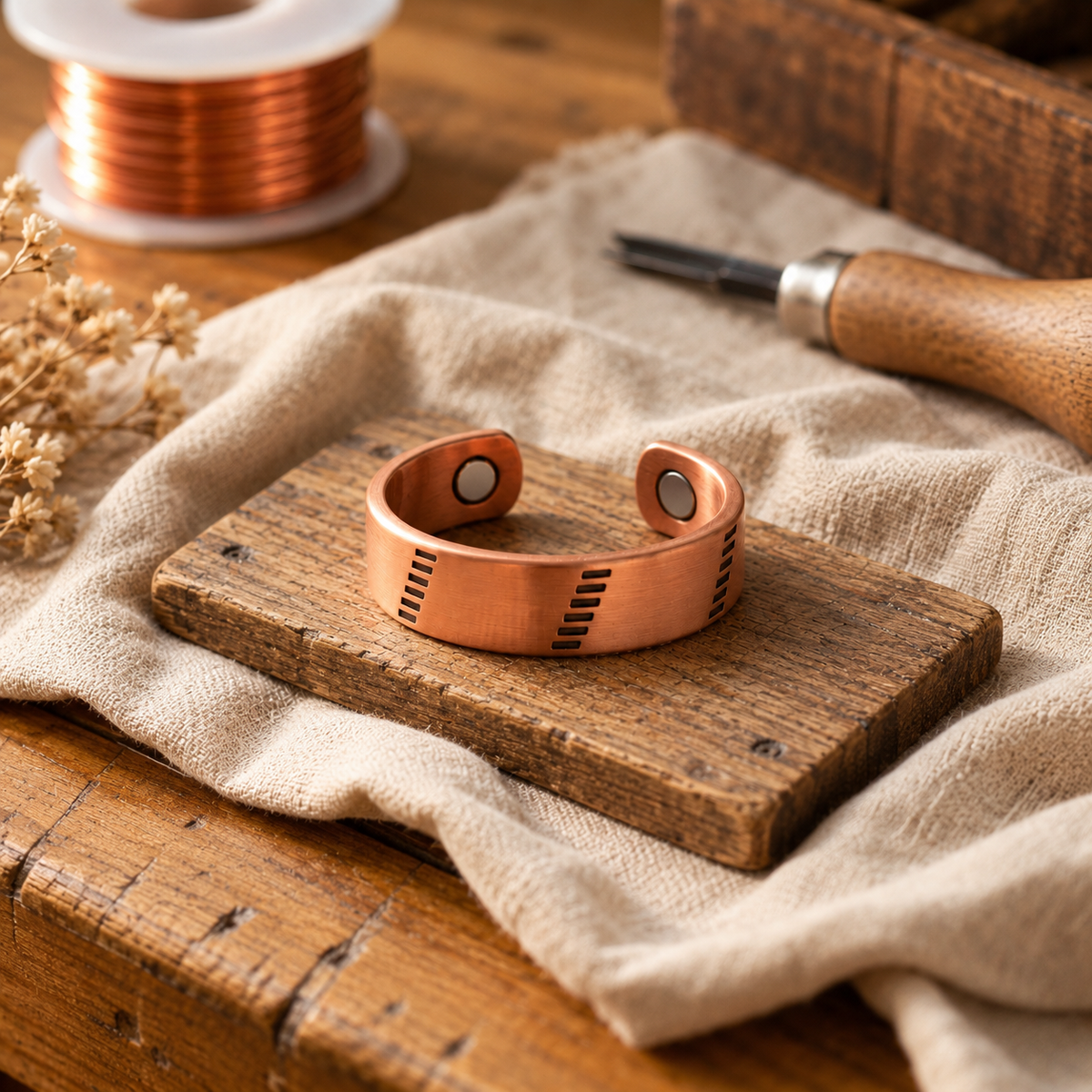 Anillo de Cobre Dentado