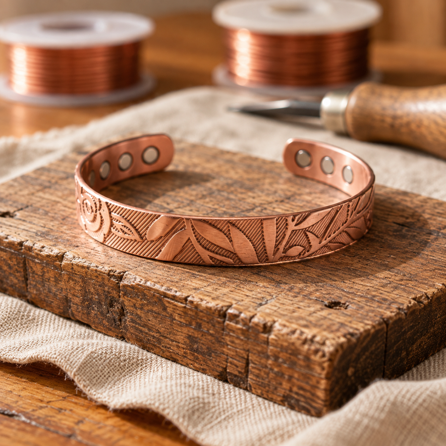 Pulsera de Cobre Repujada
