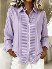 Noemí | Blusa Casual de Rayas con Botones